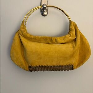 Karine Arabian Elegant Mustard Yellow Evening Bag
